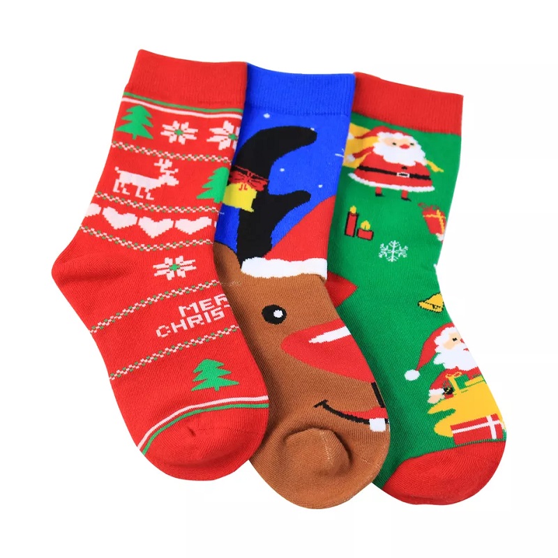 Chaussettes d\'hiver de haute qualité pour Noël pour bébé thermique personnalisé Chaussettes de Noël Gift Christmas chaussettes de Noël