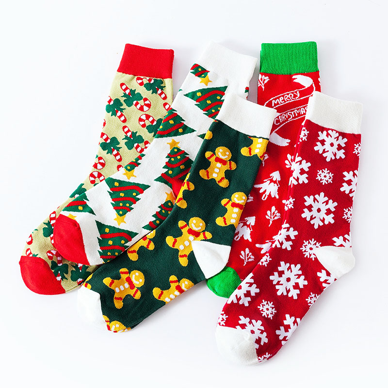 Chaussettes d\'hiver en coton personnalisé chaussettes chaudes de Noël chaussettes d\'équipage