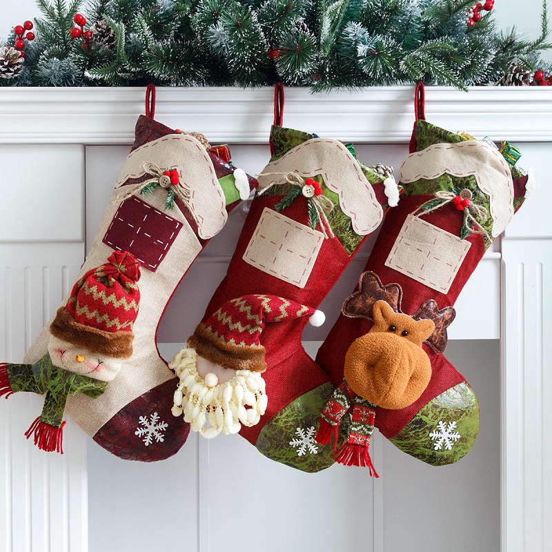 Chaussettes de Noël de style chaud sac-cadeaux de Noël décorations de scène de Noël